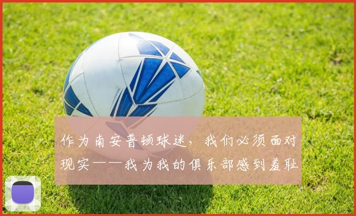 作为南安普顿球迷，我们必须面对现实——我为我的俱乐部感到羞耻